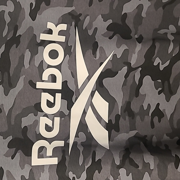 REEBOK MENS BLACK AND GRAY CAMOUFLAGE SWEATSHIRT SIZE EXTRA LARGE XL - Picture 3 of 8